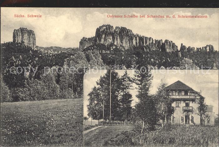 Bad Schandau Ostrauer Scheibe mit Schrammsteinen