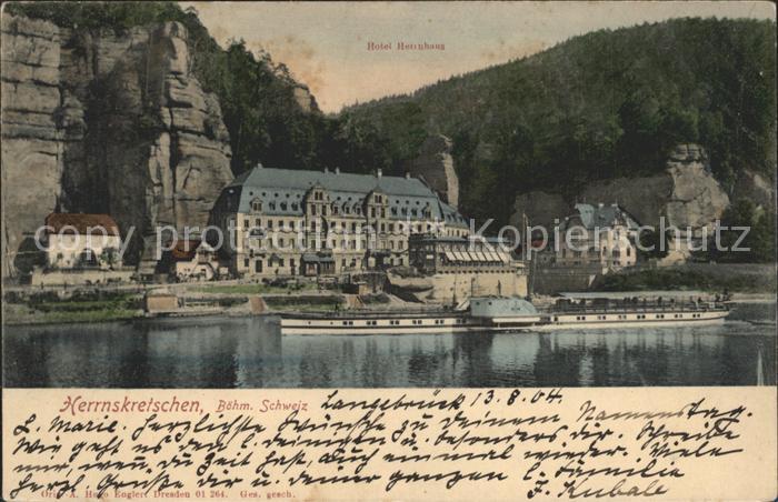 Herrnskretschen Boehmen Hotel Herrnhaus