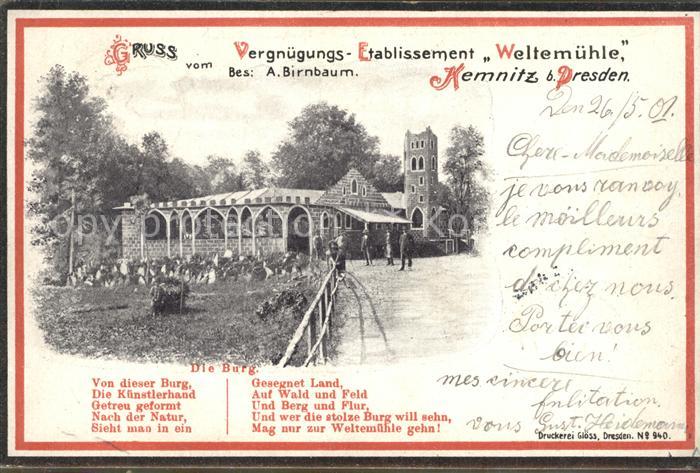 Kemnitz Dresden Vergnuegungs Etablissement Weltmuehle