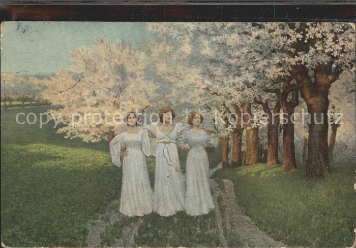 DRESDEN Elbe Blumentag Kuenstlerkarte nach einem Original von Prof M Pietschmann