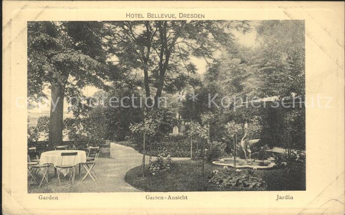 DRESDEN Elbe Hotel Bellevue Garten