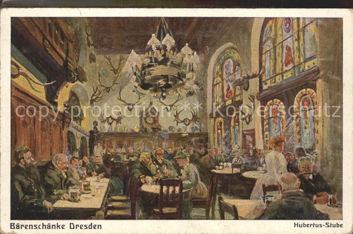 DRESDEN Elbe Baerenschaenke Hubertus Stube