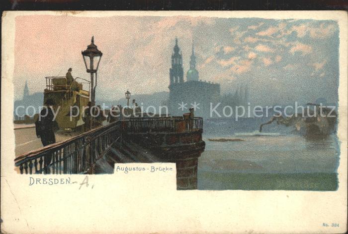 DRESDEN Elbe Augustusbruecke