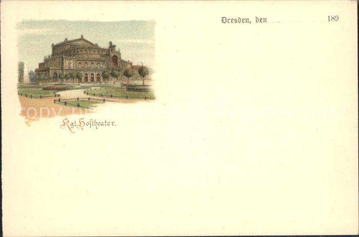 DRESDEN Elbe Koenigliche Hoftheater
