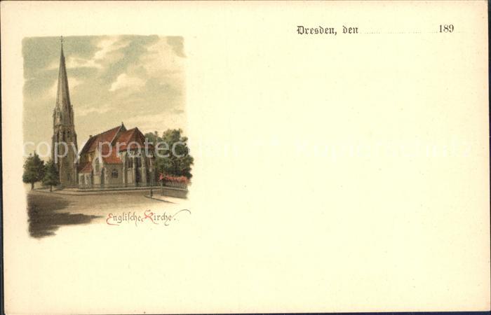 DRESDEN Elbe Englische Kirche