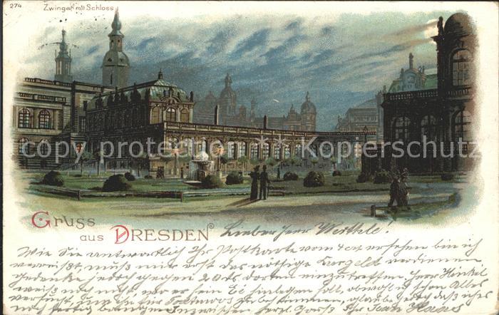 DRESDEN Elbe Zwinger Schloss