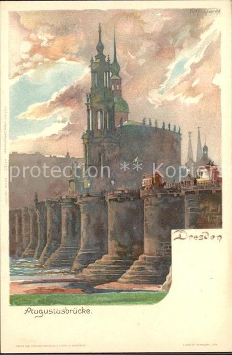 DRESDEN Elbe Augustusbruecke