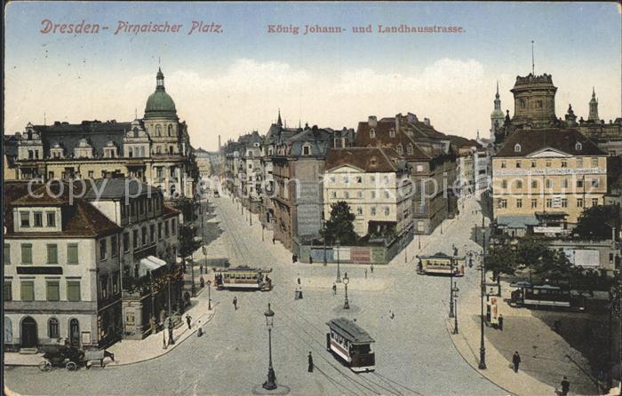 DRESDEN Elbe Pirnaischer Platz Koenig Johann Landhausstrasse