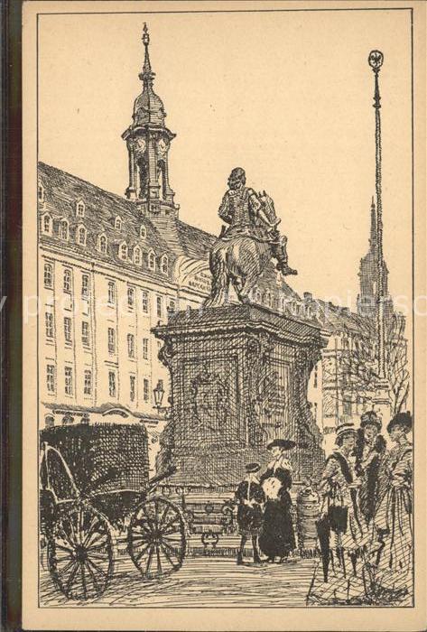 DRESDEN Elbe Denkmal August des Starken