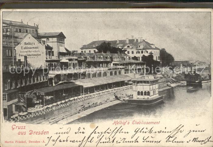 DRESDEN Elbe Helbigs Etablissement