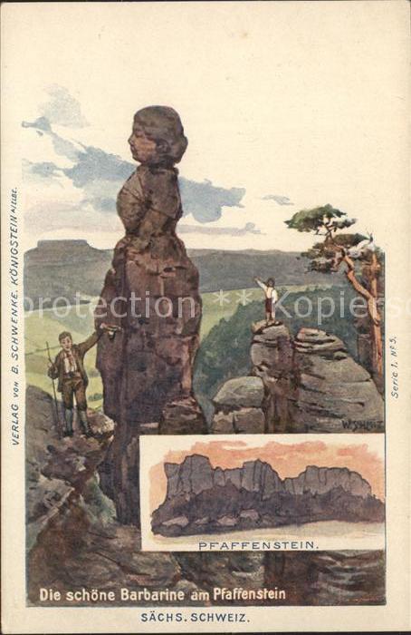 Pfaffenstein Koenigstein Saechsische Schweiz Barbarine