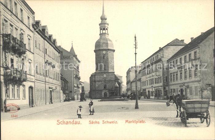Bad Schandau Marktplatz Pferdekutsche