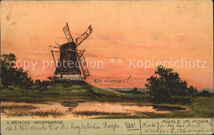 Worpswede Muehle im Moor