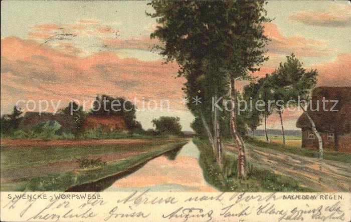 Worpswede Nach dem Regen Kuenstlerkarte