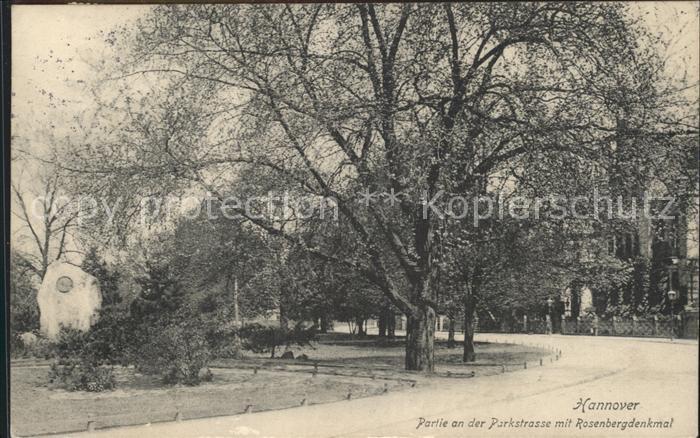 HANNOVER  CITY Parkstrasse Rosenbergdenkmal