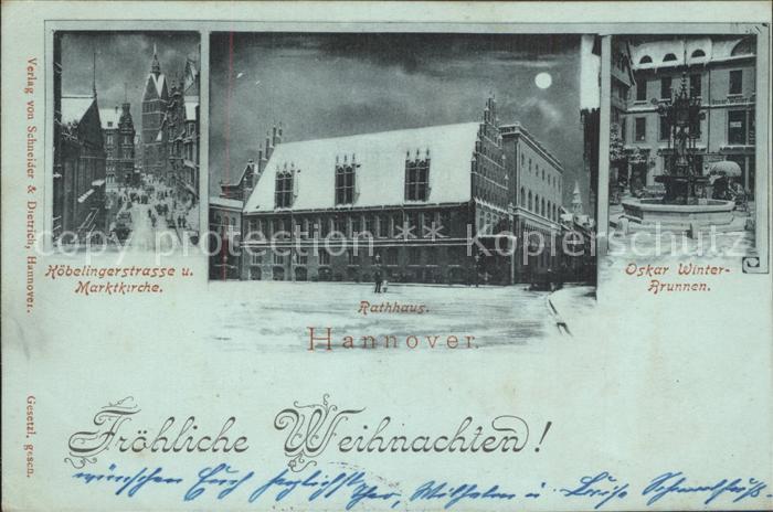 HANNOVER  CITY Oskar Winter Brunnen Rathaus Koerbelingerstrasse