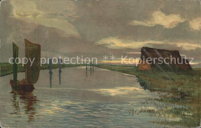 Worpswede Abendauf dem Kanal