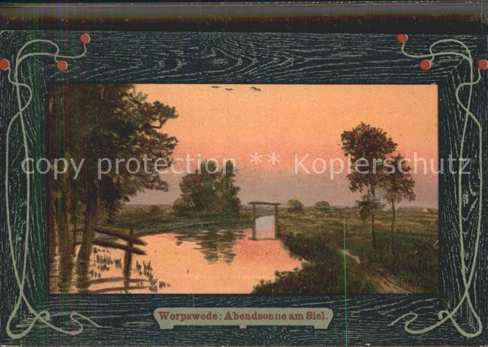 Worpswede Abendsonne am Siel