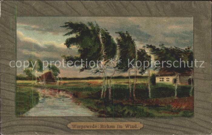 Worpswede Birken im Wind