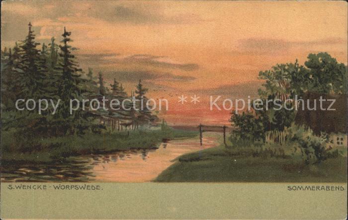 Worpswede Sommerabend Kuenstlerkarte