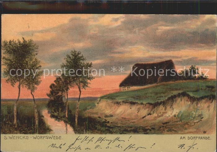 Worpswede Am Dorfrande Kuenstlerkarte