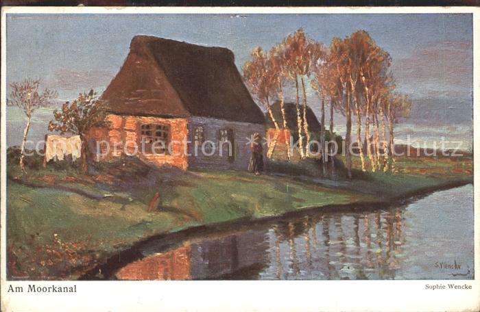 Worpswede Am Moorkanal Kuenstlerkarte