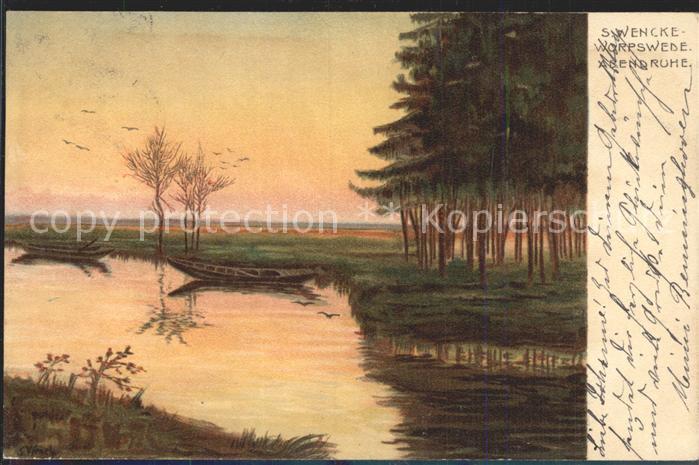 Worpswede Abendruhe Kuenstlerkarte