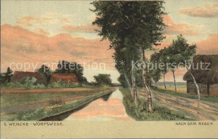 Worpswede Nach dem Regen Kuenstlerkarte