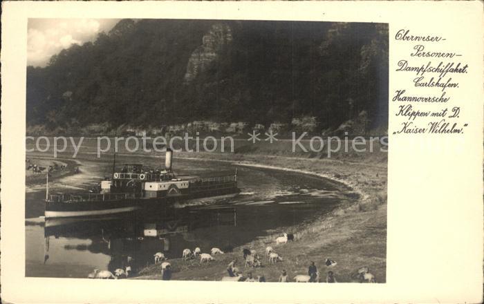 Dampfer Seitenrad Kaiser Wilhelm Hannoversche Klippen