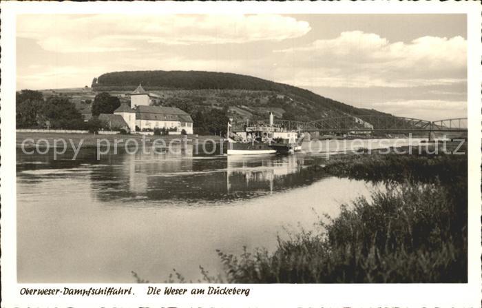 Dampfer Seitenrad Bueckeberg Weser