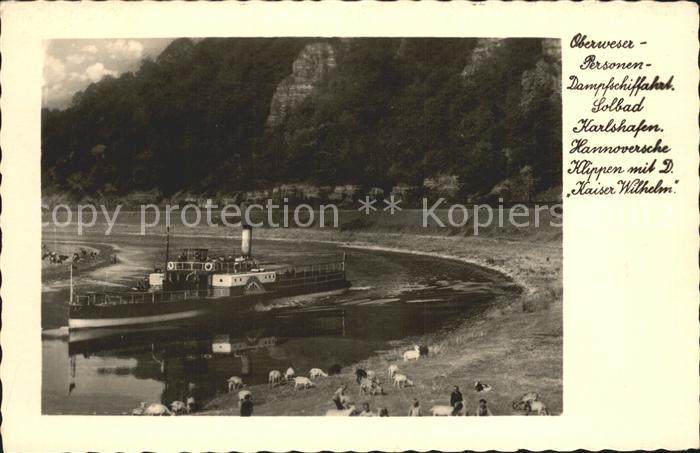 Dampfer Seitenrad Kaiser Wilhelm Hannoversche Klippen