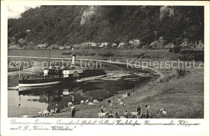 Dampfer Seitenrad Kaiser Wilhelm Hannoversche Klippen Bad