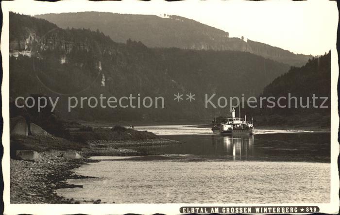 Dampfer Binnenschifffahrt Elbtal Grosser Winterberg