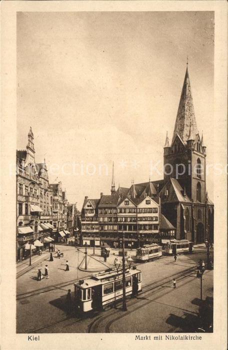 Strassenbahn Kiel Markt Nikolaikirche