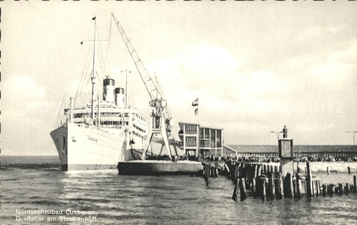 Dampfer Oceanliner Italia Cuxhaven Steubenhoeft