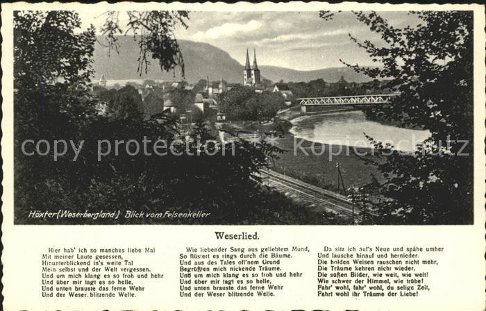 Liederkarte Weserlied Höxter