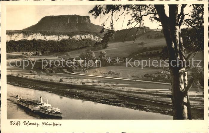 Dampfer Seitenrad Lilienstein Sächsische Schweiz