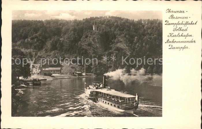 Dampfer Seitenrad Bad Karlshafen