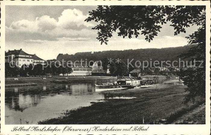 Dampfer Seitenrad Bad Karlshafen Kinderheim