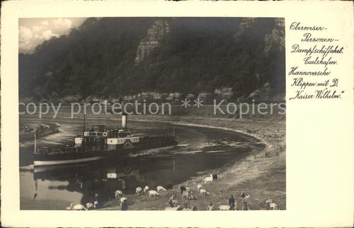 Dampfer Seitenrad Kaiser Wilhelm Bad Karlshafen Hannovers