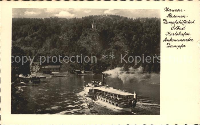 Dampfer Seitenrad Bad Karlshafen