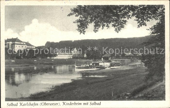 Dampfer Seitenrad Bad Karlshafen Kinderheim