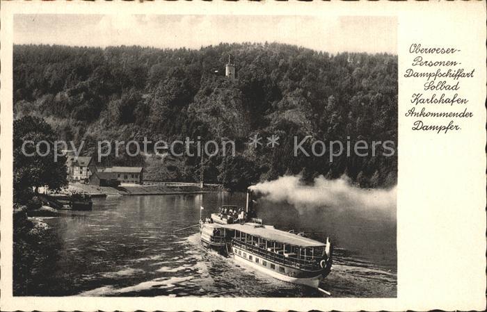 Dampfer Seitenrad Bad Karlshafen