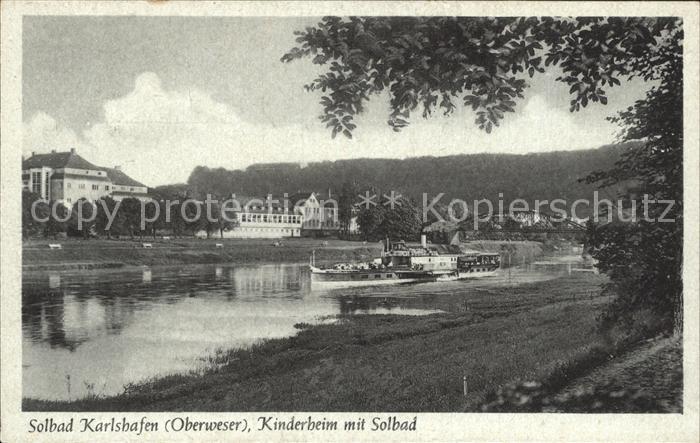 Dampfer Seitenrad Bad Karlshafen Kinderheim