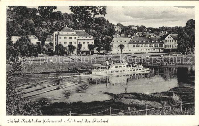 Dampfer Binnenschifffahrt Bad Karlshafen Kurhotel