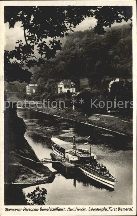 Dampfer Seitenrad Salondampfer Fuerst Bismarck Hann. Muenden