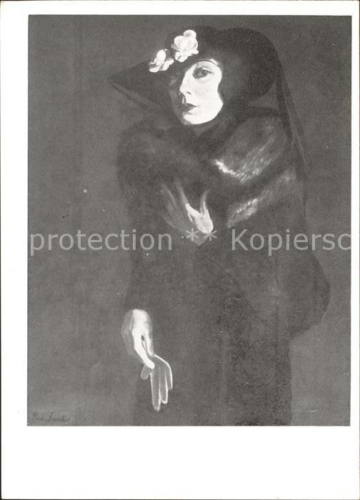 Kuenstlerkarte Richard Sander Schwarze Dame