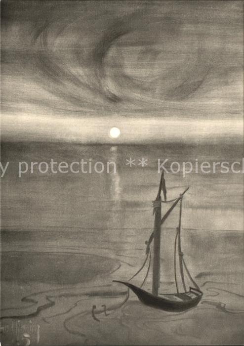 Kuenstlerkarte Christian Hinrich Abder uber dem Watt O