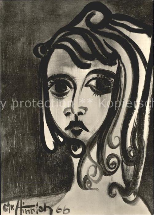 Kuenstlerkarte Christian Hinrich Jugend