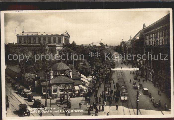 Strassenbahn Hannover Cafe Kroepcke Georgstrasse